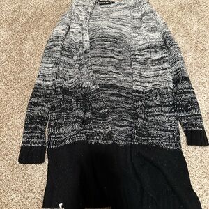 Roaman's Black and Gray Women's Sweater